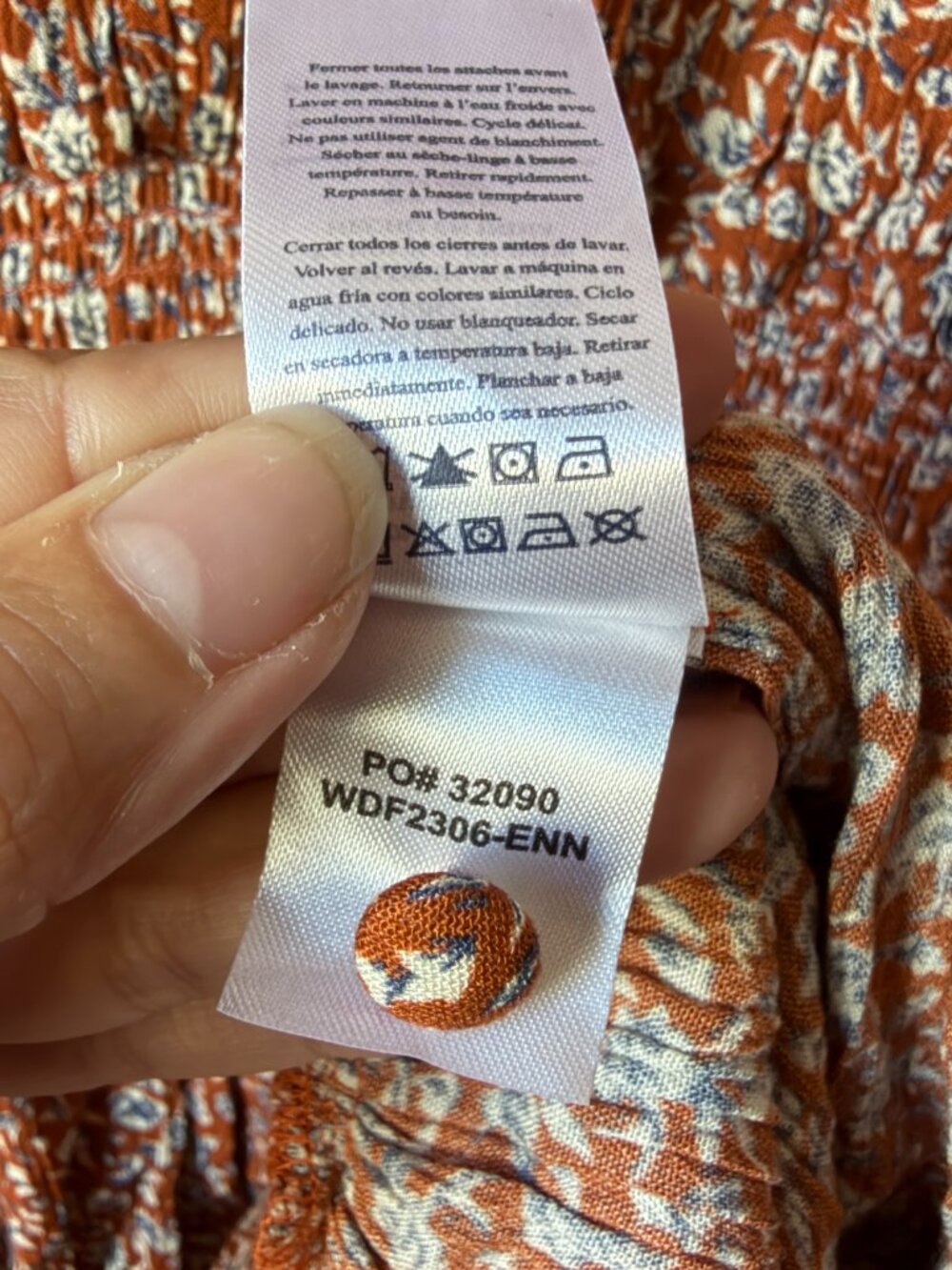 Faherty Montana Dress in Ennis Floral Smocked Boho Size M - Picture 6 of 6